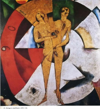 Hommage an den Apollinaire Zeitgenossen Marc Chagall Ölgemälde